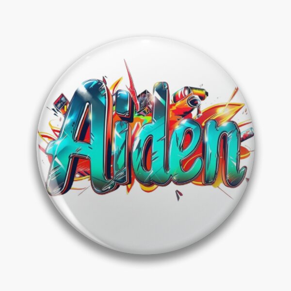 Item preview, Aiden Graffiti Name Art – Colorful Urban Style Design designed and sold by AlexLineArt.