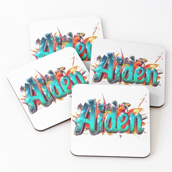 Item preview, Aiden Graffiti Name Art – Colorful Urban Style Design designed and sold by AlexLineArt.