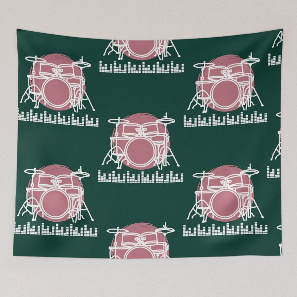 Item preview, Drums with music wave designed and sold by TaesPlace.
