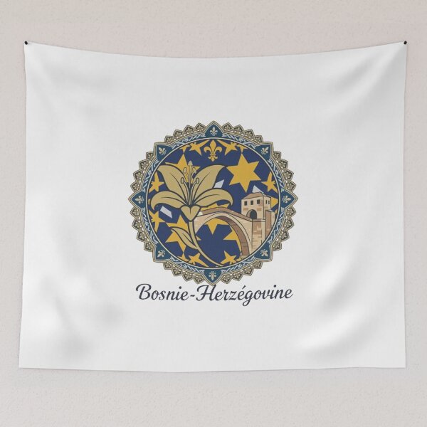 Item preview, Bosnian Fleur-de-lis T-shirt Golden Lily Pride designed and sold by ZXSTORE.