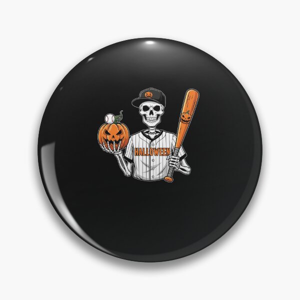 Item preview, Halloween Skeleton Baseball with Pumpkin designed and sold by diyoor.