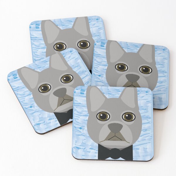 Item preview, Frenchie blue watercolor designed and sold by Mountain-Point.