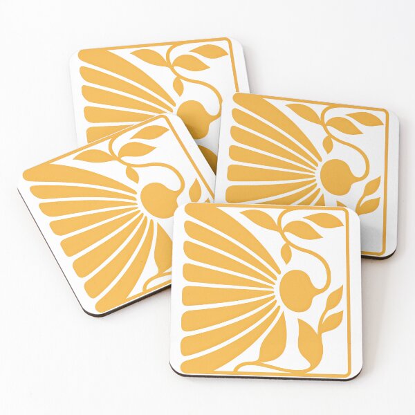 Artikelvorschau, Jugendstil-Sonnenblume abstrakte botanische Illustration entworfen und verkauft von ArtfulWeave.