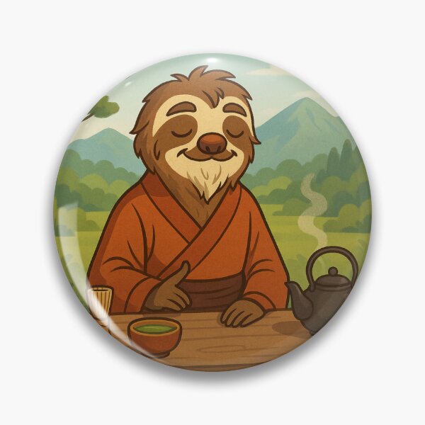 Item preview, Zen Master Sloth with Matcha Tea designed and sold by Ganzabara.