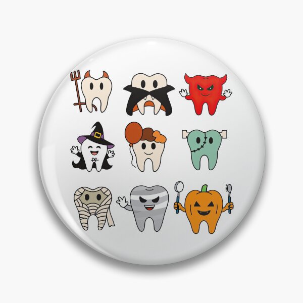 Item preview, Halloween Teeth Characters Dressed as Spooky Creatures designed and sold by ArtfulWeave.