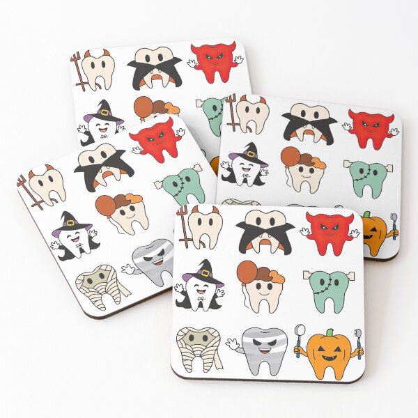 Item preview, Halloween Teeth Characters Dressed as Spooky Creatures designed and sold by ArtfulWeave.