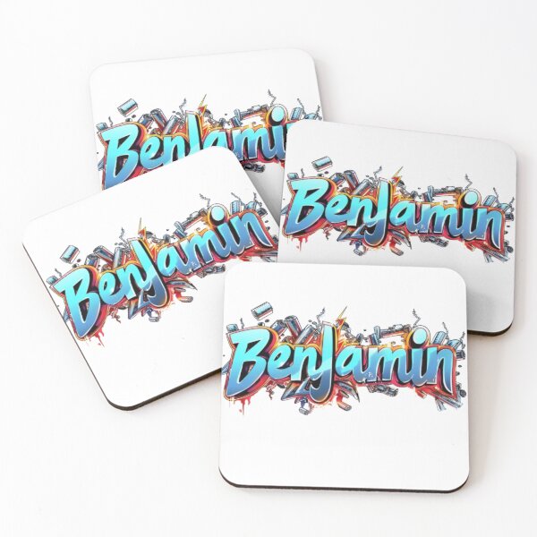 Item preview, Benjamin Graffiti Name Art – Colorful Urban Street Design designed and sold by AlexLineArt.