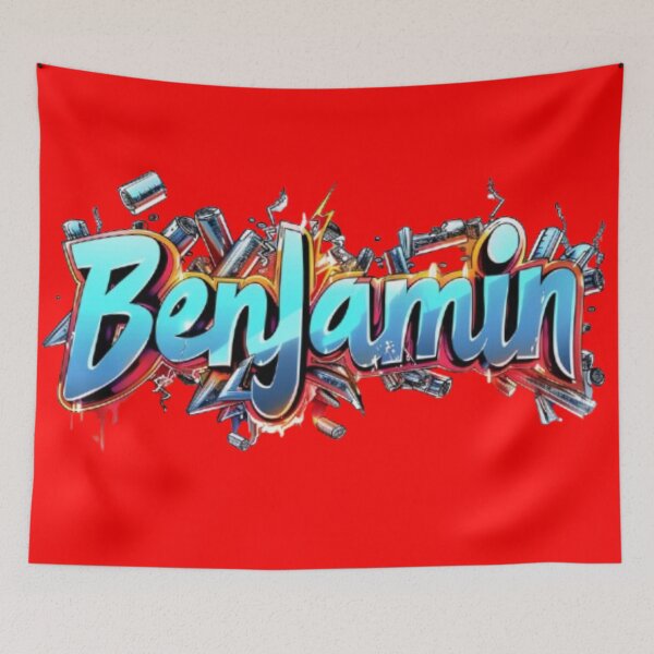 Item preview, Benjamin Graffiti Name Art – Colorful Urban Street Design designed and sold by AlexLineArt.