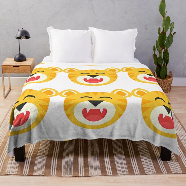 Item preview, Adorable Smiling Cartoon Tiger Face Illustration designed and sold by ArtfulWeave.
