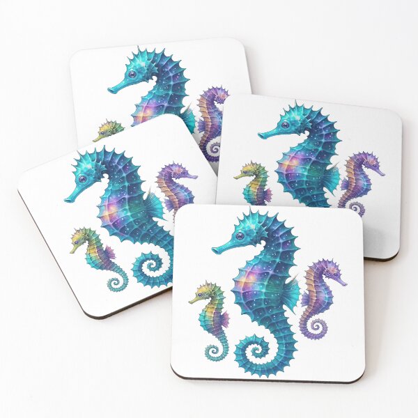 Item preview, Galaxy Seahorses Fantasy Ocean Creatures Cosmic Design designed and sold by ArtfulWeave.