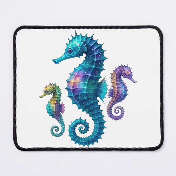 Item preview, Galaxy Seahorses Fantasy Ocean Creatures Cosmic Design designed and sold by ArtfulWeave.