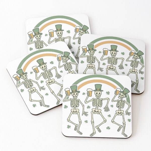 Item preview, Dancing Skeletons St Patrick’s Day Irish Beer Party Design designed and sold by ArtfulWeave.
