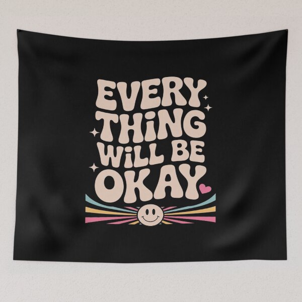 Item preview, Everything Will Be Okay Positive Message Pastel Aesthetic designed and sold by itsnothatweird.