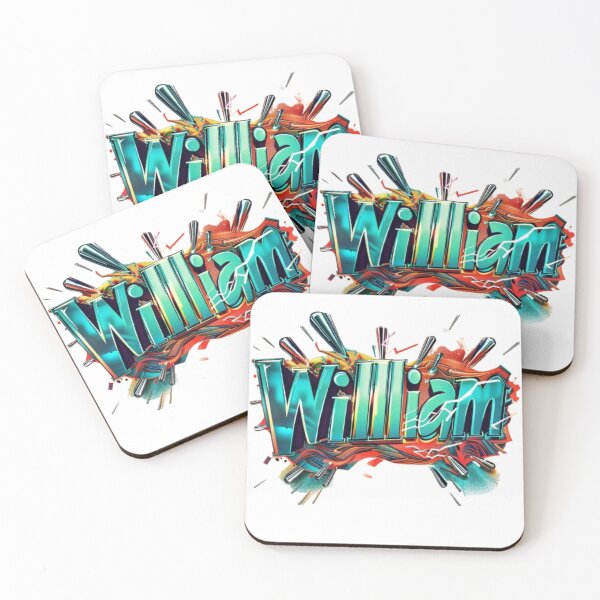 Item preview, William Graffiti Name Art – Bold Colorful Urban Design designed and sold by AlexLineArt.