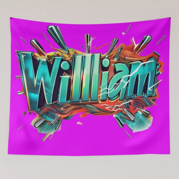 Item preview, William Graffiti Name Art – Bold Colorful Urban Design designed and sold by AlexLineArt.