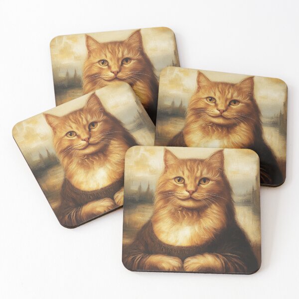 Item preview, Mona Lisa Cat / Classic Art Reimagined Feline Portrait designed and sold by Pawsterpiece Art.
