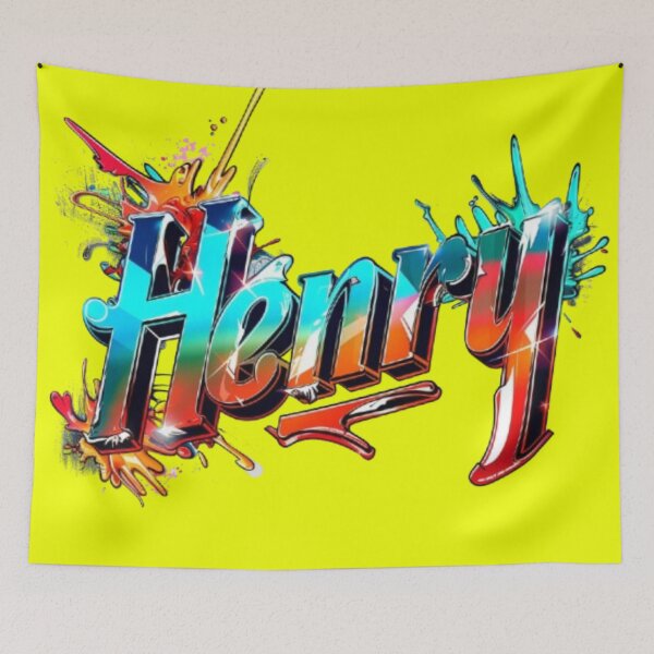 Item preview, Henry Graffiti Name Art – Vibrant Urban Street Design designed and sold by AlexLineArt.