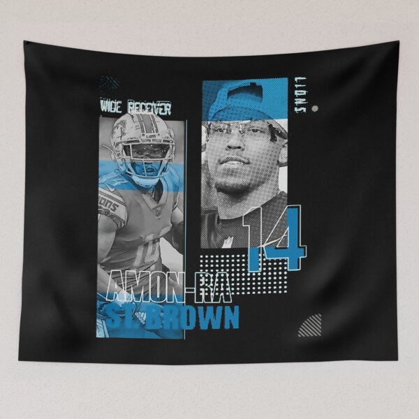 Item preview, Amon sport Ra St. Brown football Paper Lions designed and sold by armel-aettiford.