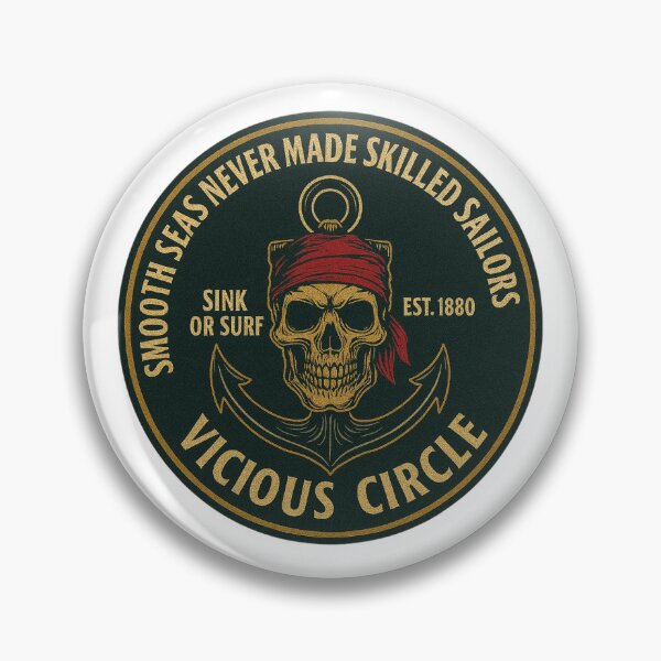 Item preview, Haunted Honor – Vicious Circle – Rebel Emblem - Skull & Anchor Halloween Classic T-Shirt designed and sold by inkfluenceart.