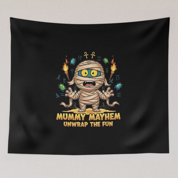 Item preview, Mummy Mayhem - Funny Egyptian Cute Mummy designed and sold by Dazzle-Sizzle.