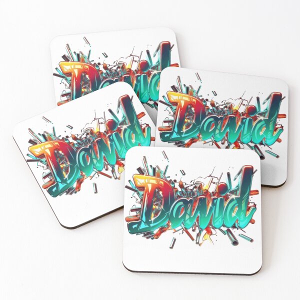 Item preview, David Graffiti Name Art – Bold Urban Street Design designed and sold by AlexLineArt.
