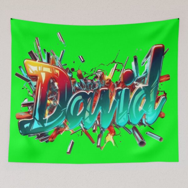 Item preview, David Graffiti Name Art – Bold Urban Street Design designed and sold by AlexLineArt.