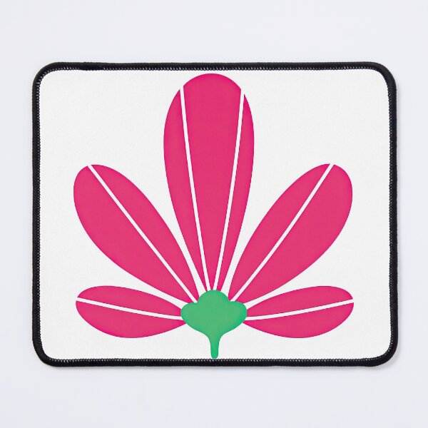 Item preview, Minimalist Pink Flower with Green Center Modern Design designed and sold by ArtfulWeave.