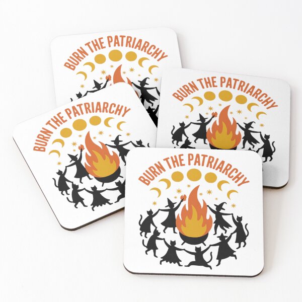 Item preview, Burn The Patriarchy Cat Witch Feminist Halloween designed and sold by Vastingan.
