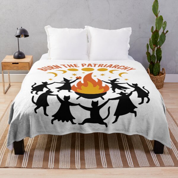 Item preview, Burn The Patriarchy Cat Witch Feminist Halloween designed and sold by Vastingan.