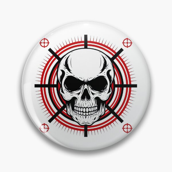 Item preview, Aggressive Skull with Red Target Rings and Sharp Details designed and sold by ArtfulWeave.