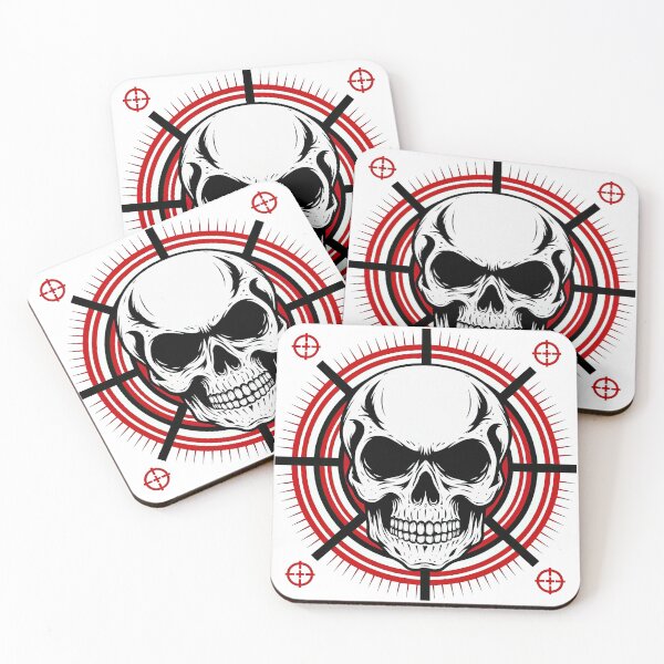 Item preview, Aggressive Skull with Red Target Rings and Sharp Details designed and sold by ArtfulWeave.