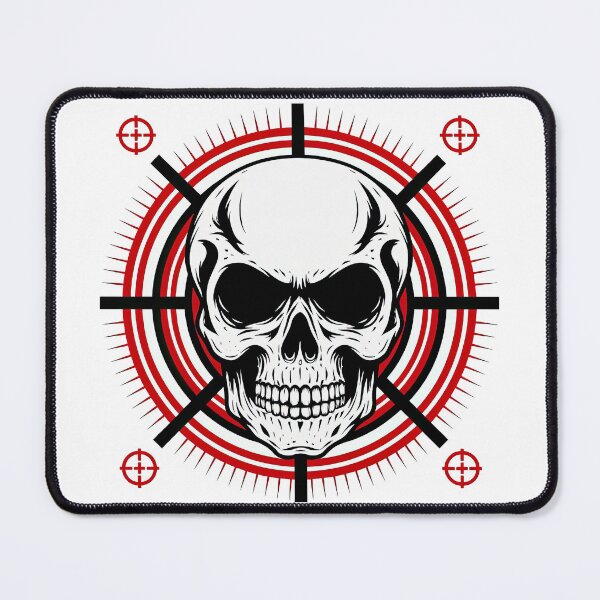 Item preview, Aggressive Skull with Red Target Rings and Sharp Details designed and sold by ArtfulWeave.
