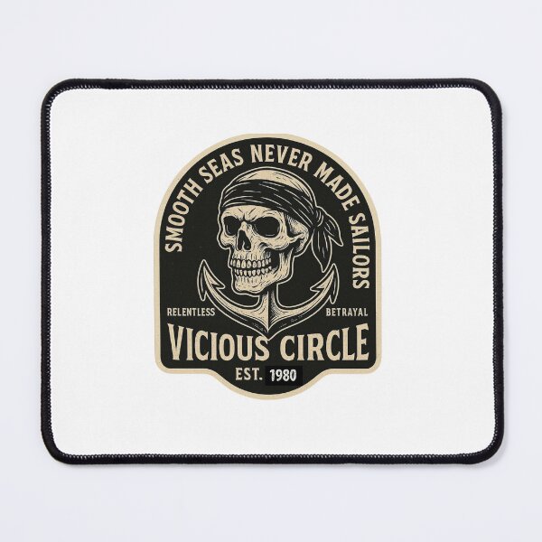 Item preview, Haunted Honor – Vicious Circle – Rebel Emblem - Skull & Anchor Halloween Classic T-Shirt designed and sold by inkfluenceart.