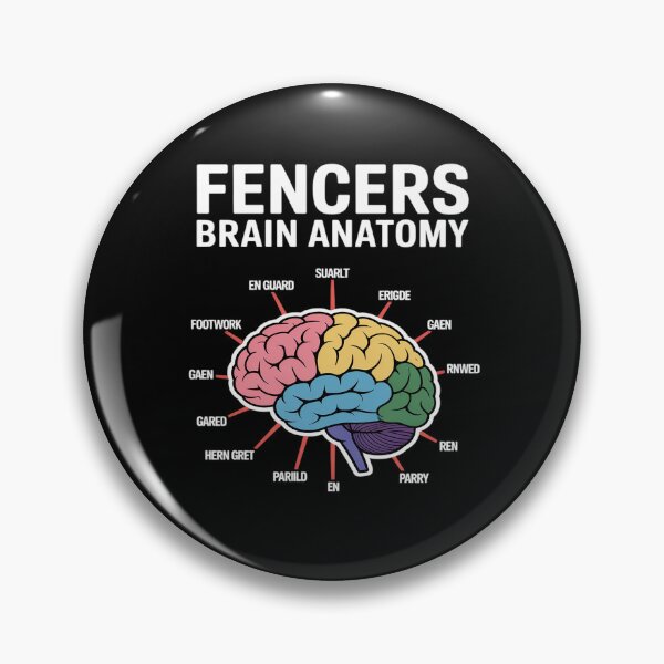 Item preview, Fencer Brain Anatomy Funny Fencer designed and sold by PeteHomenick.