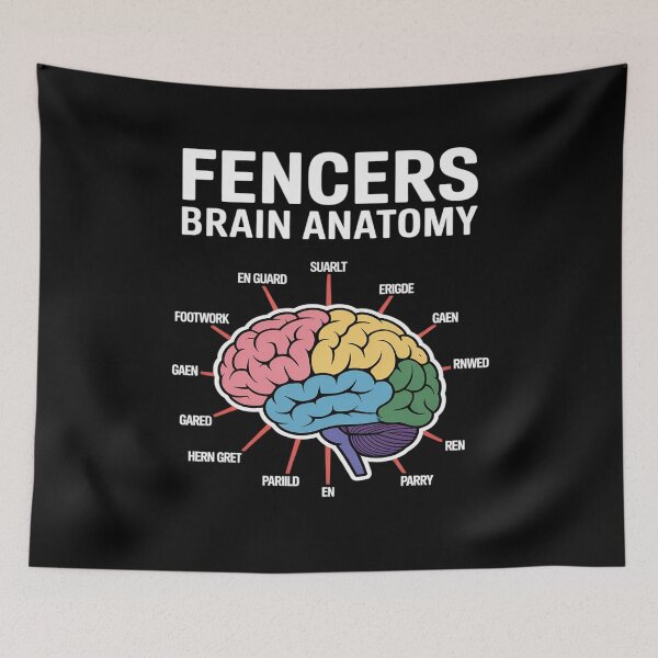 Item preview, Fencer Brain Anatomy Funny Fencer designed and sold by PeteHomenick.
