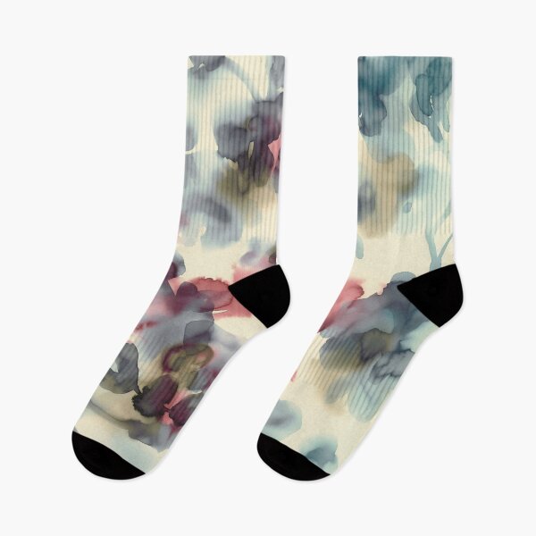 Item preview, Blurred Watercolor Florals - Soft Focus Blooms in Dusty Rose and Teal designed and sold by trajeado14.