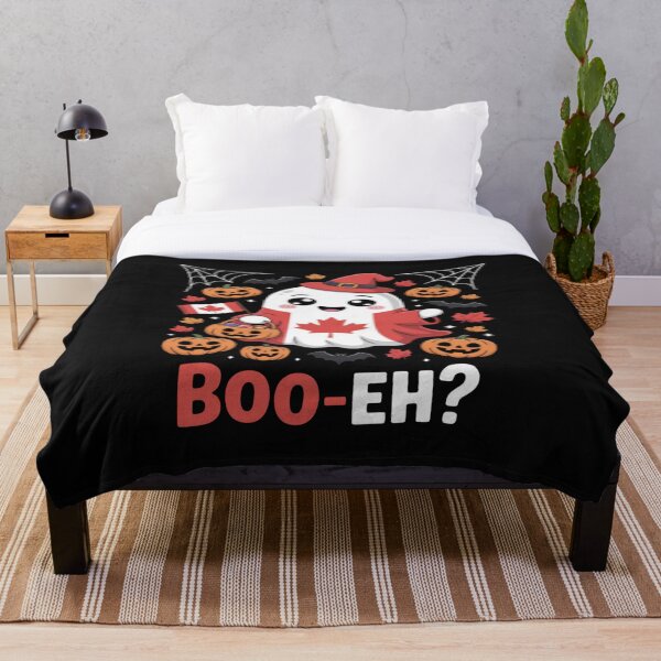Aperçu de l'œuvre Drapeau fantôme canadien Boo Eh Drôle Halloween créée et vendue par Vastingan.