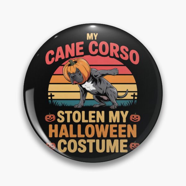Aperçu de l'œuvre Cane Corso a volé mon costume d'Halloween pour chien, citrouille sculptée créée et vendue par Vastingan.