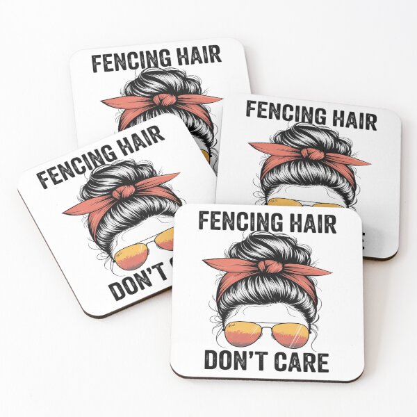 Item preview, Fencing Hair Don't Care Messy Bun designed and sold by PeteHomenick.