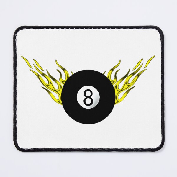 Artikelvorschau, 8-Ball mit gelben Flammen entworfen und verkauft von Dawne's Designs.