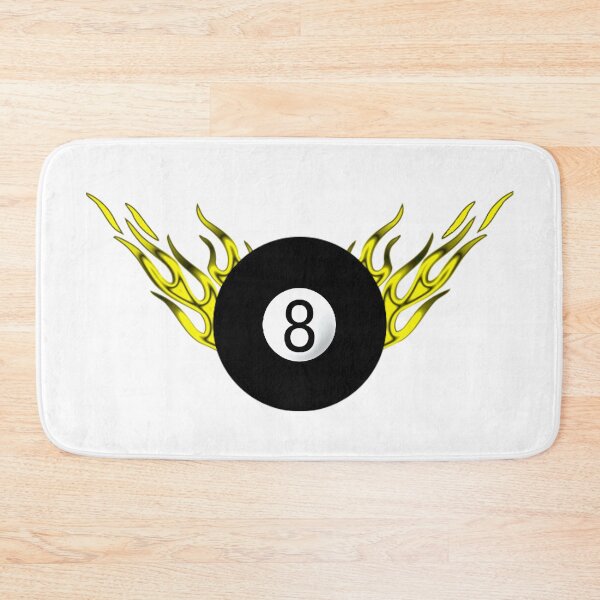 Item preview, 8-Ball with Yellow Flames designed and sold by Dawne's Designs.