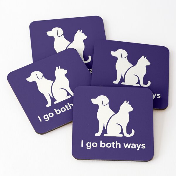 Item preview, Dog and Cat Silhouette | "I Go Both Ways" Funny Pet Design designed and sold by ImmortalCoArt.