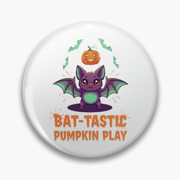 Item preview,  Bat-Tastic Pumpkin Play - Cute Bat Juggle Pumpkin designed and sold by Dazzle-Sizzle.