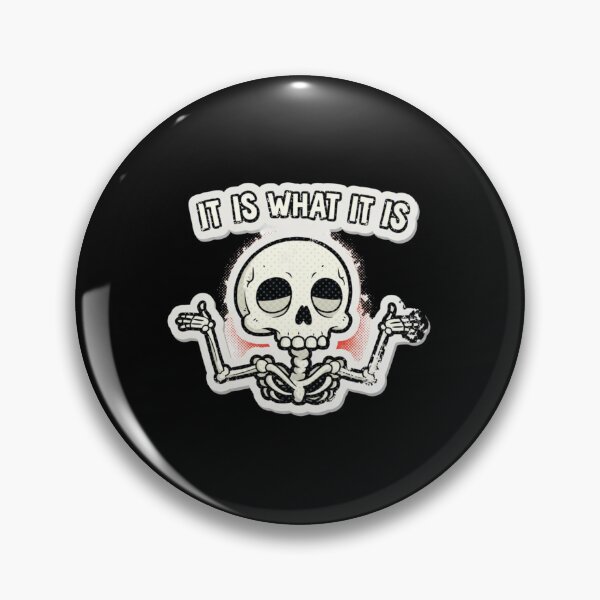 Item preview, It Is What It Is Grunge Comic Skull  designed and sold by alleiga-ndstrom.