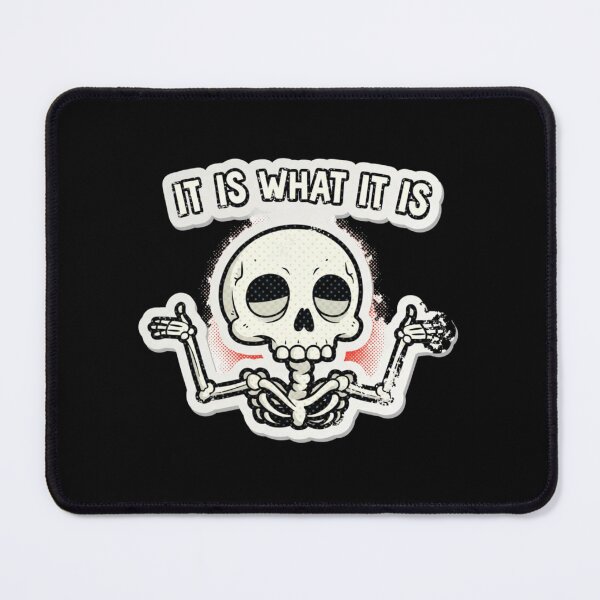 Item preview, It Is What It Is Grunge Comic Skull  designed and sold by alleiga-ndstrom.