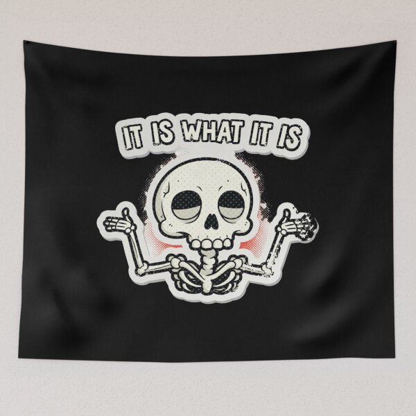 Item preview, It Is What It Is Grunge Comic Skull  designed and sold by alleiga-ndstrom.