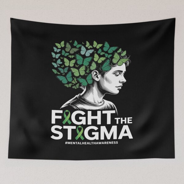 Item preview, Fight The Stigma Mental Health Awareness designed and sold by petrichorsworld.