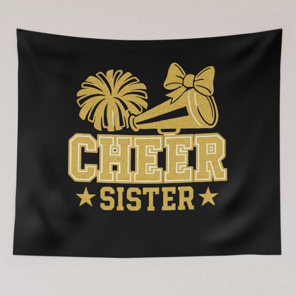 Item preview, Cheer Sister Glitter Graphic – Varsity Style Cheerleading Design designed and sold by DailyDrivesct.