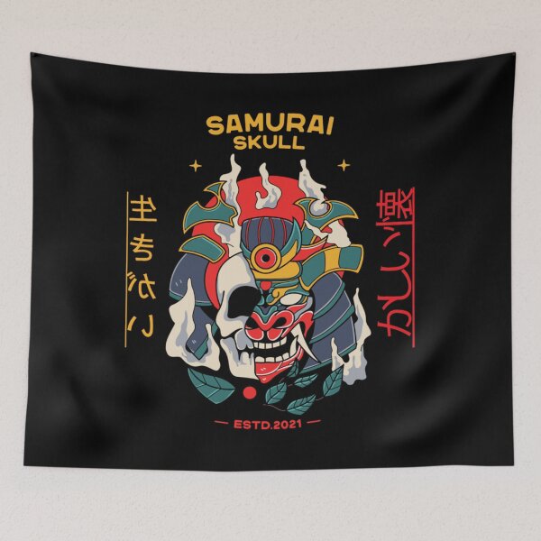 Item preview, Samurai skull with flower It is what it is Skeleton designed and sold by alleiga-ndstrom.