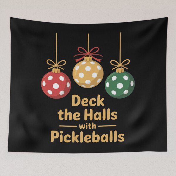 Item preview, Christmas Pickleball DECK THE HALLS with PICKLEBALLS  designed and sold by Vastingan.